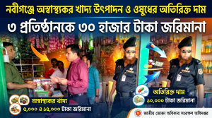 ভোক্তা অধিকার অভিযানে ৩০ হাজার টাকা জরিমানা