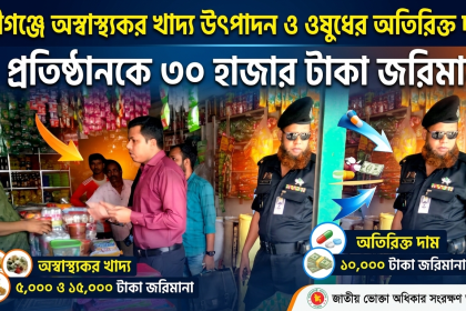 ভোক্তা অধিকার অভিযানে ৩০ হাজার টাকা জরিমানা