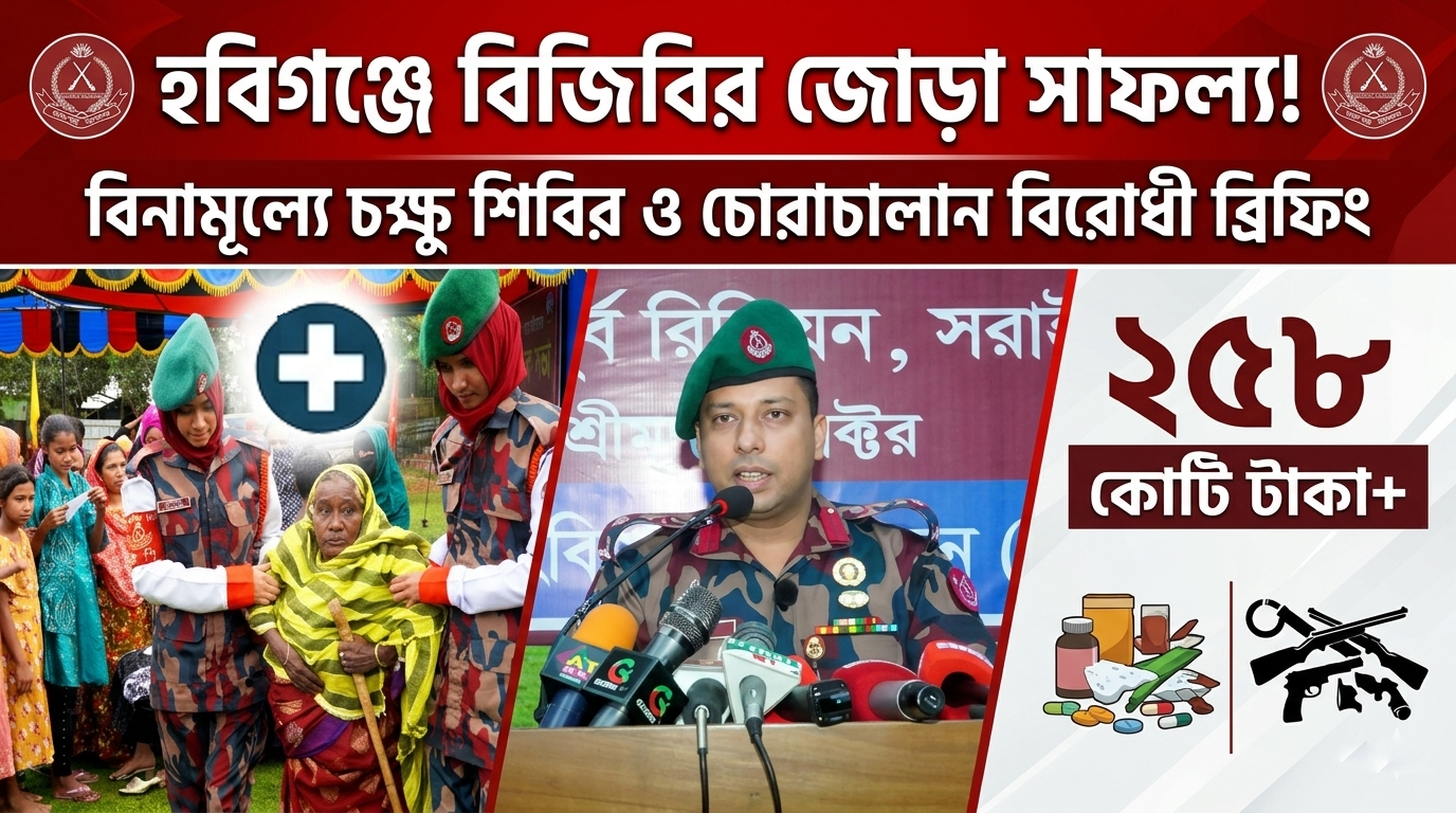 বিনামূল্যে চক্ষু শিবির ও ওষুধ বিতরণ