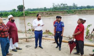 চুনারুঘাটে অবৈধভাবে বালু উত্তোলনে ২ লাখ টাকা জরিমানা