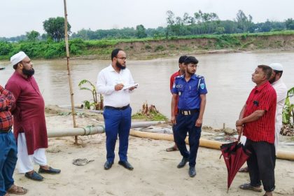 চুনারুঘাটে অবৈধভাবে বালু উত্তোলনে ২ লাখ টাকা জরিমানা