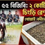 ভারতীয় গলদা চিংড়ি মাছের রেণু পোনা জব্দ করে নদীতে অবমুক্ত