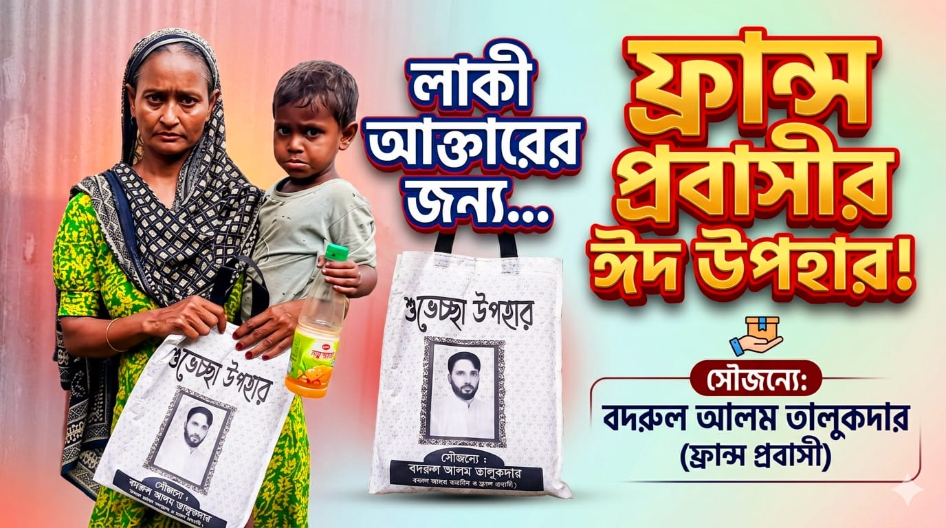 অসহায় লাকী আক্তারের পাশে দাঁড়িয়েছেন ফ্রান্স প্রবাসী বদরুল