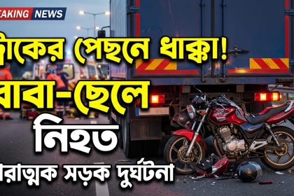 ট্রাকের পেছনে ধাক্কা লেগে বাবা-ছেলে নিহত