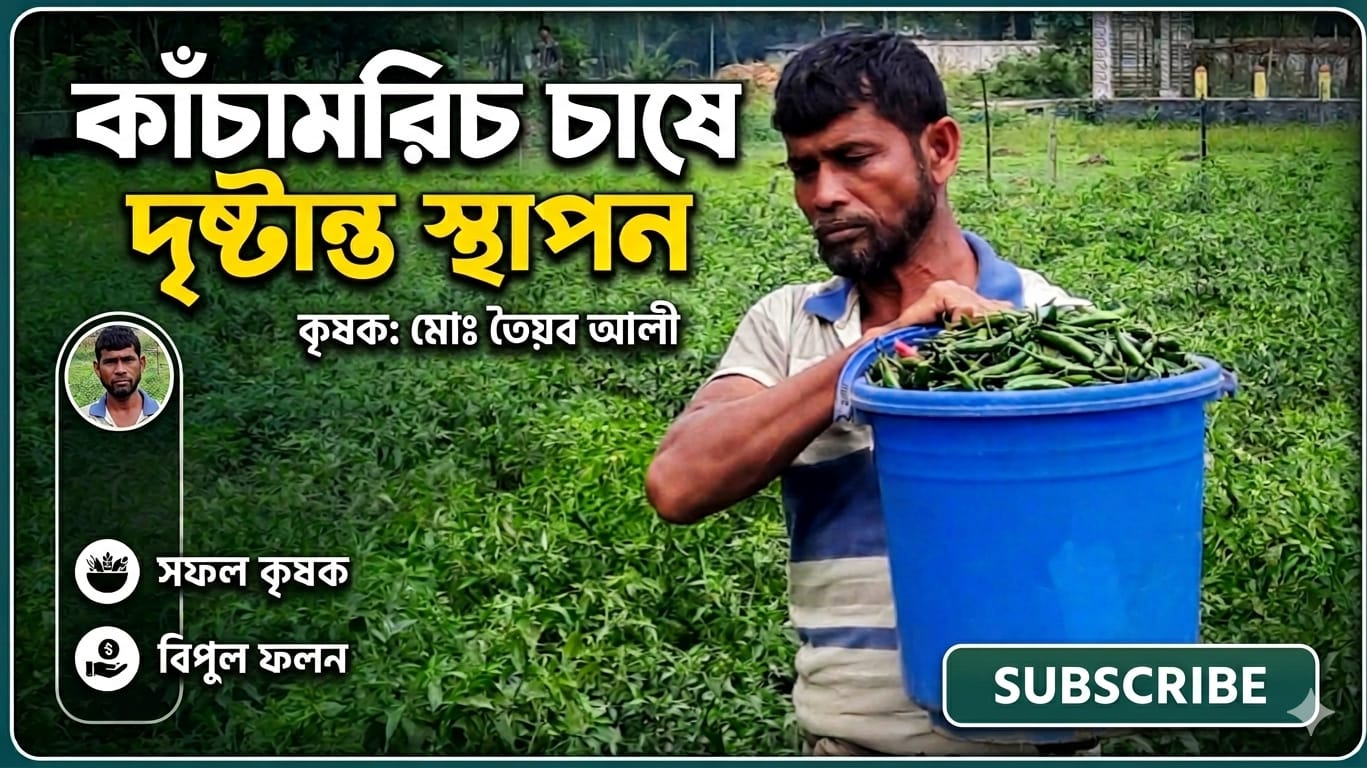 তৈয়ব আলী কাঁচামরিচ চাষে দৃষ্টান্ত স্থাপন
