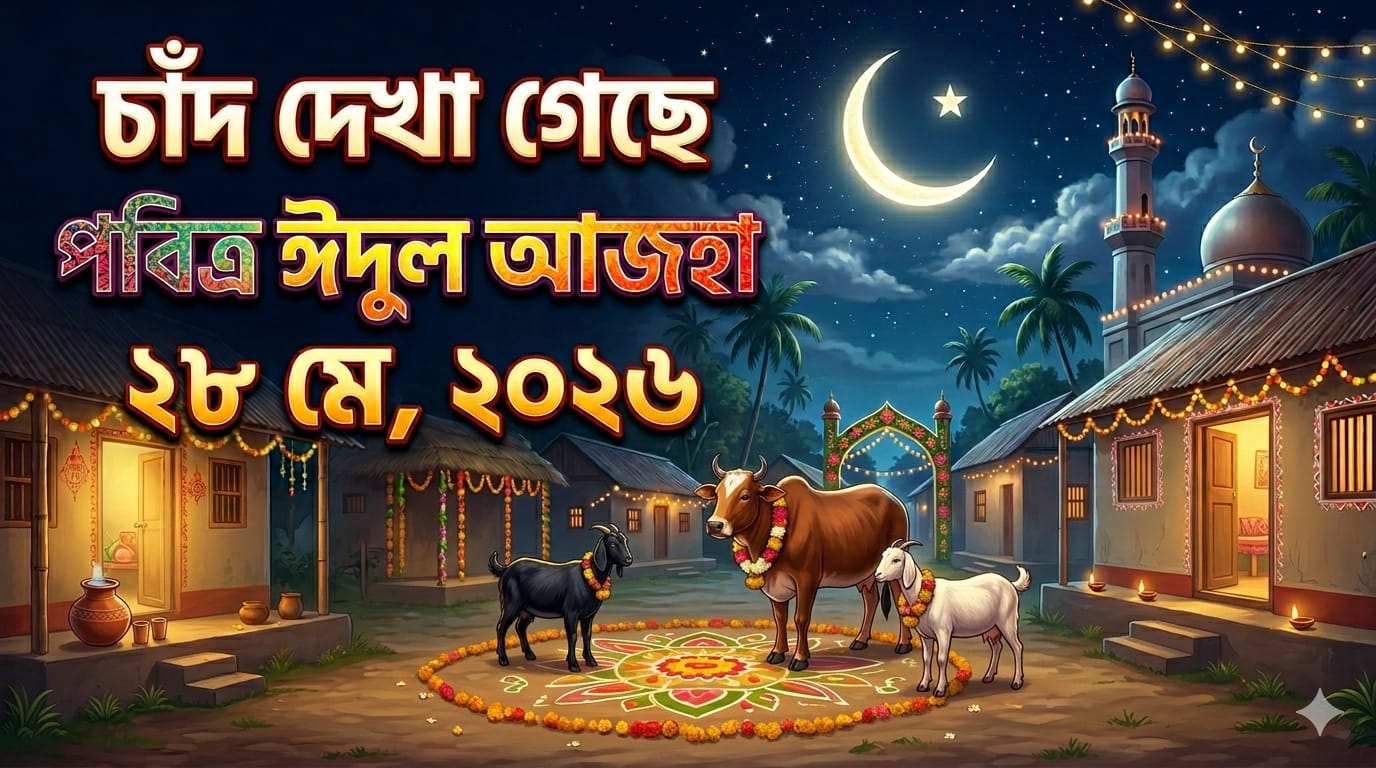 চাঁদ দেখা গেছে ২৮ মে পবিত্র ঈদুল আজহা