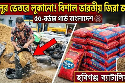 বালুর ভেতরে লুকিয়ে অবৈধভাবে পরিবহনে ভারতীয় জিরা জব্দ