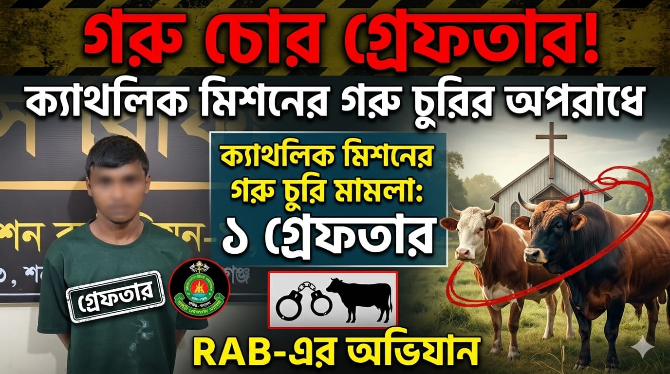 ক্যাথলিক মিশনের গরু চুরির মামলায় একজন গ্রেফতার