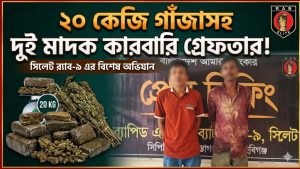 ২০ কেজি গাঁজাসহ দুই মাদক কারবারি গ্রেফতার