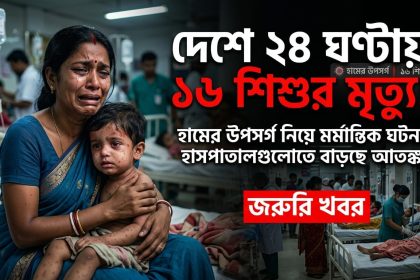 দেশে গত ২৪ ঘণ্টায় হামের উপসর্গ নিয়ে ১৬ শিশুর মৃত্যু