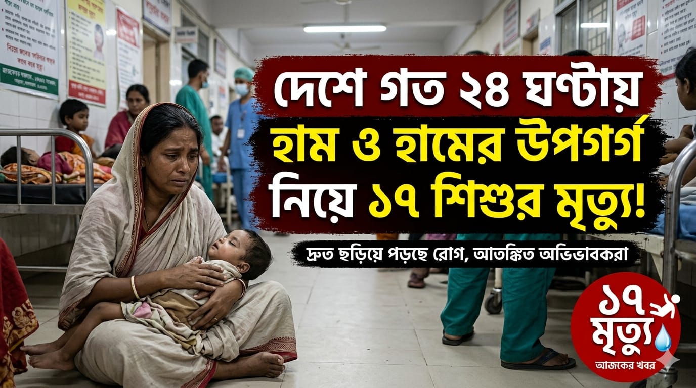 ২৪ ঘণ্টায় হাম ও হামের উপসর্গ নিয়ে ১৭ শিশুর মৃত্যু