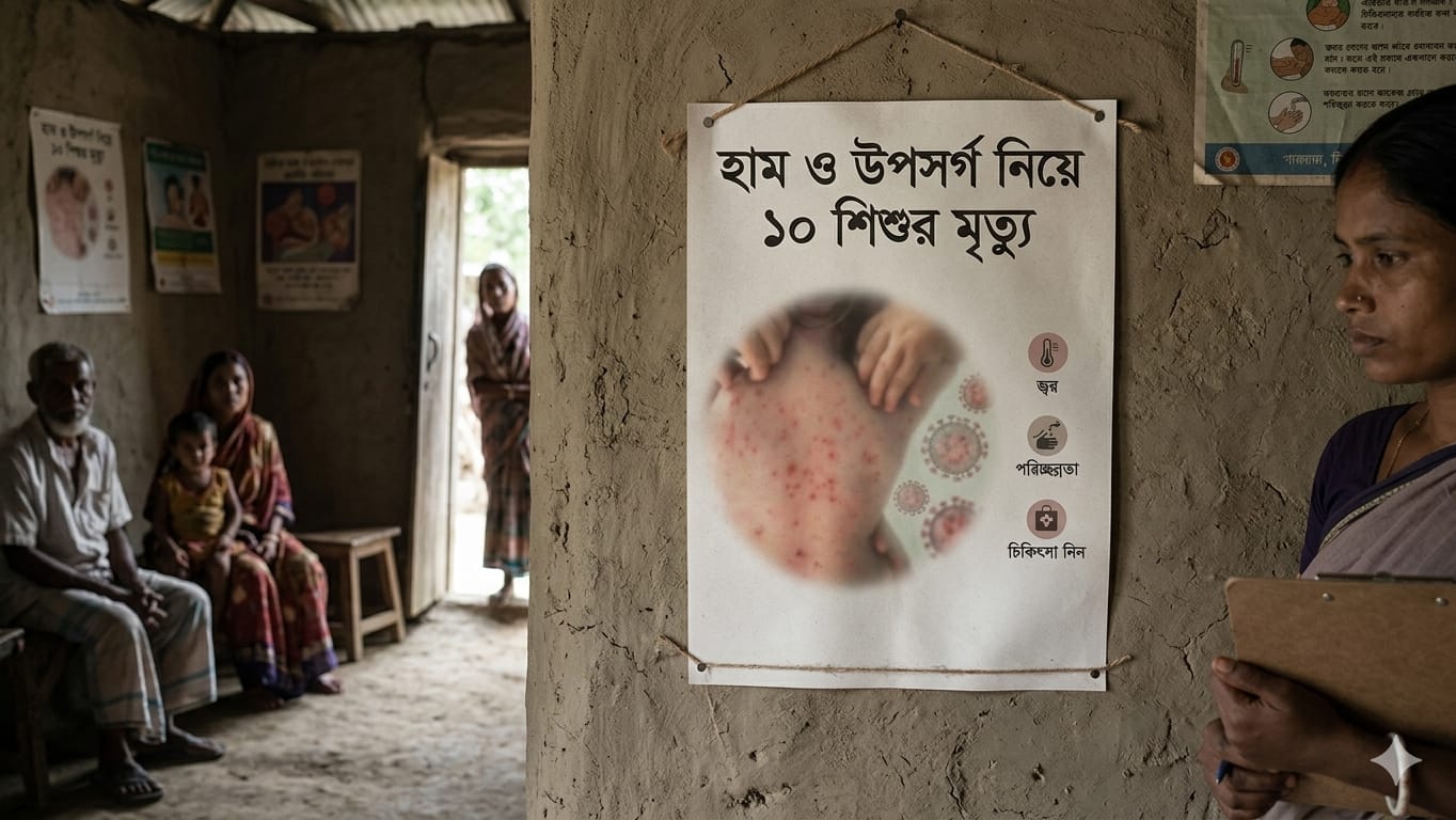 দেশে গত ২৪ ঘণ্টায় হাম ও উপসর্গ নিয়ে ১০ শিশুর মৃত্যু