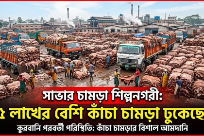 শিল্পনগরীতে পাঁচ লাখের বেশি কাঁচা চামড়া ঢুকেছে
