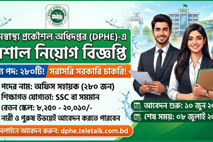 জনস্বাস্থ্য প্রকৌশল অধিদপ্তর (DPHE) নিয়োগ বিজ্ঞপ্তি ২০২৬