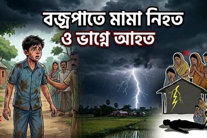 বজ্রপাতে মামা নিহত-ভাগনে আহত
