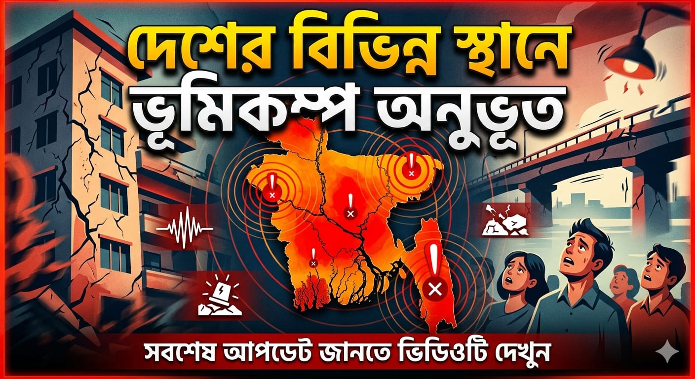 দেশের বিভিন্ন স্থানে ভূমিকম্প অনুভূত