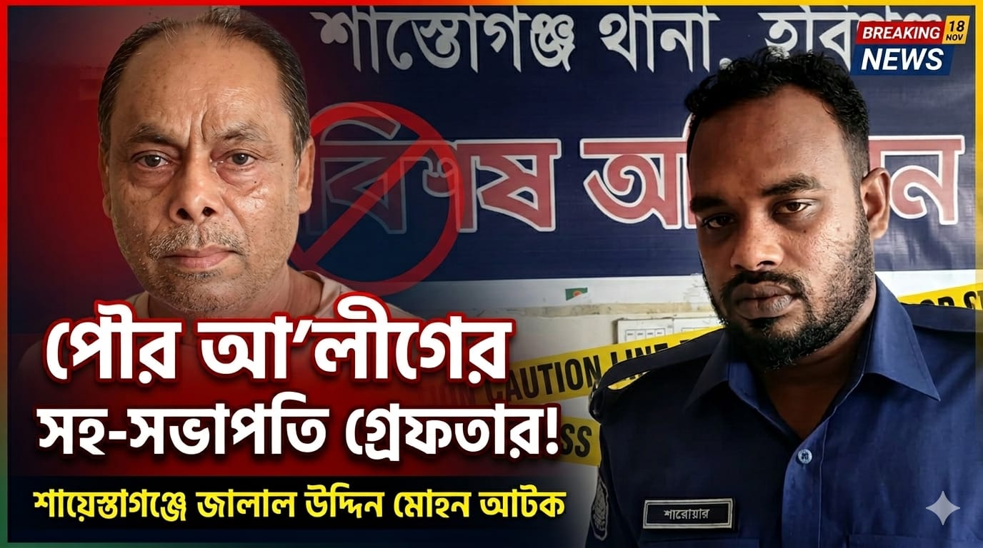 পৌর আওয়ামী লীগের সহ-সভাপতি মোহন গ্রেফতার