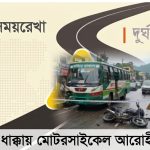 বাসের ধাক্কায় নিহত মোটরসাইকেলের আরোহী