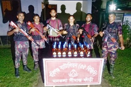 ৫৫ বিজিবির অভিযানে ২০ লাখ টাকার মাদক-শাড়ি ও গরু জব্দ