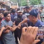 বৈছাআ নেতা মাহাদীকে টেনেহিঁচড়ে থানায় নিল পুলিশ