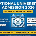 National University Degree Admission 2026