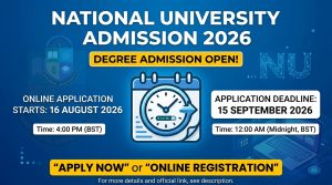 National University Degree Admission 2026