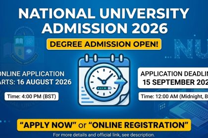 National University Degree Admission 2026