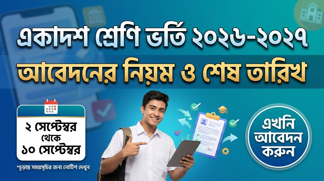 একাদশ শ্রেণির ভর্তি ২০২৬–২০২৭