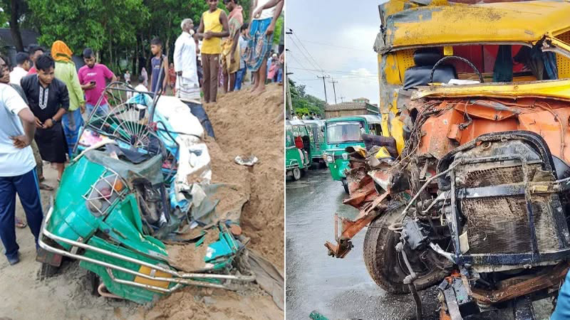 মাধবপুরে ত্রিমুখী সংঘর্ষে ২জন নিহত