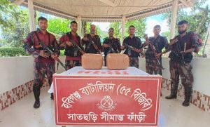 হবিগঞ্জে ৫৫ বিজিবির অভিযানে ৮টি ভারতীয় গরুসহ মাদকদ্রব্য জব্দ