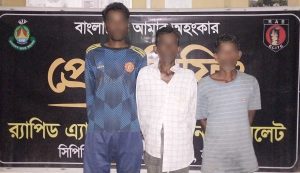 চুনারুঘাট থেকে ৫০ কেজি গাঁজাসহ ৩ কারবারি গ্রেফতার