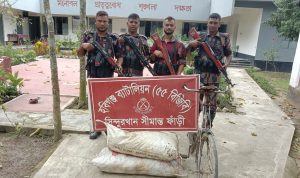 ৫৫ বিজিবির অভিযানে ভারতীয় মাদকদ্রব্য ও বাংলাদেশী রাবার জব্দ