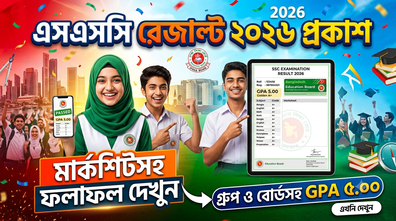 SSC Result 2026 প্রকাশ: মার্কশিটসহ ফলাফল দেখুন