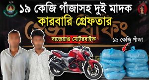 নবীগঞ্জ থেকে ১৯ কেজি গাঁজাসহ দুই কারবারি গ্রেফতার