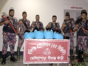 হবিগঞ্জে ৫৫ বিজিবির বিশেষ অভিযানে ভারতীয় পণ্য ও মাদক জব্দ