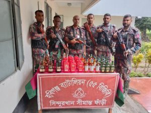 হবিগঞ্জে ৫৫ বিজিবির বিশেষ অভিযানে ভারতীয় পণ্য ও মাদক জব্দ