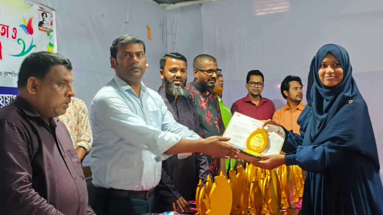 শায়েস্তাগঞ্জে নজরুল জয়ন্তী ও সাংস্কৃতিক প্রতিযোগিতার পুরস্কার বিতরণ