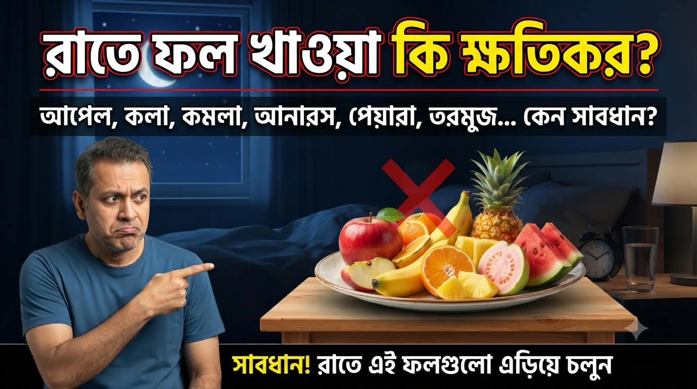 কিছু ফল রাতে খেলে উপকারের বদলে ক্ষতিই বেশি