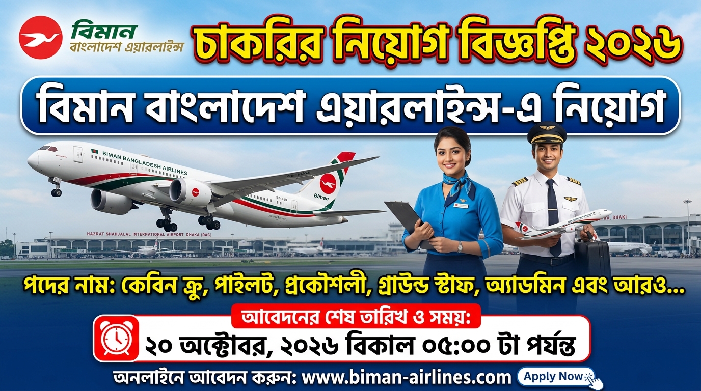 BBAL Job Circular 2026 | বিমান বাংলাদেশ এয়ারলাইন্সে ২৩৪ জন নিয়োগ