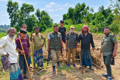 বাহুবলে বন বিভাগের অভিযানে সরকারি বনভূমি উদ্ধার