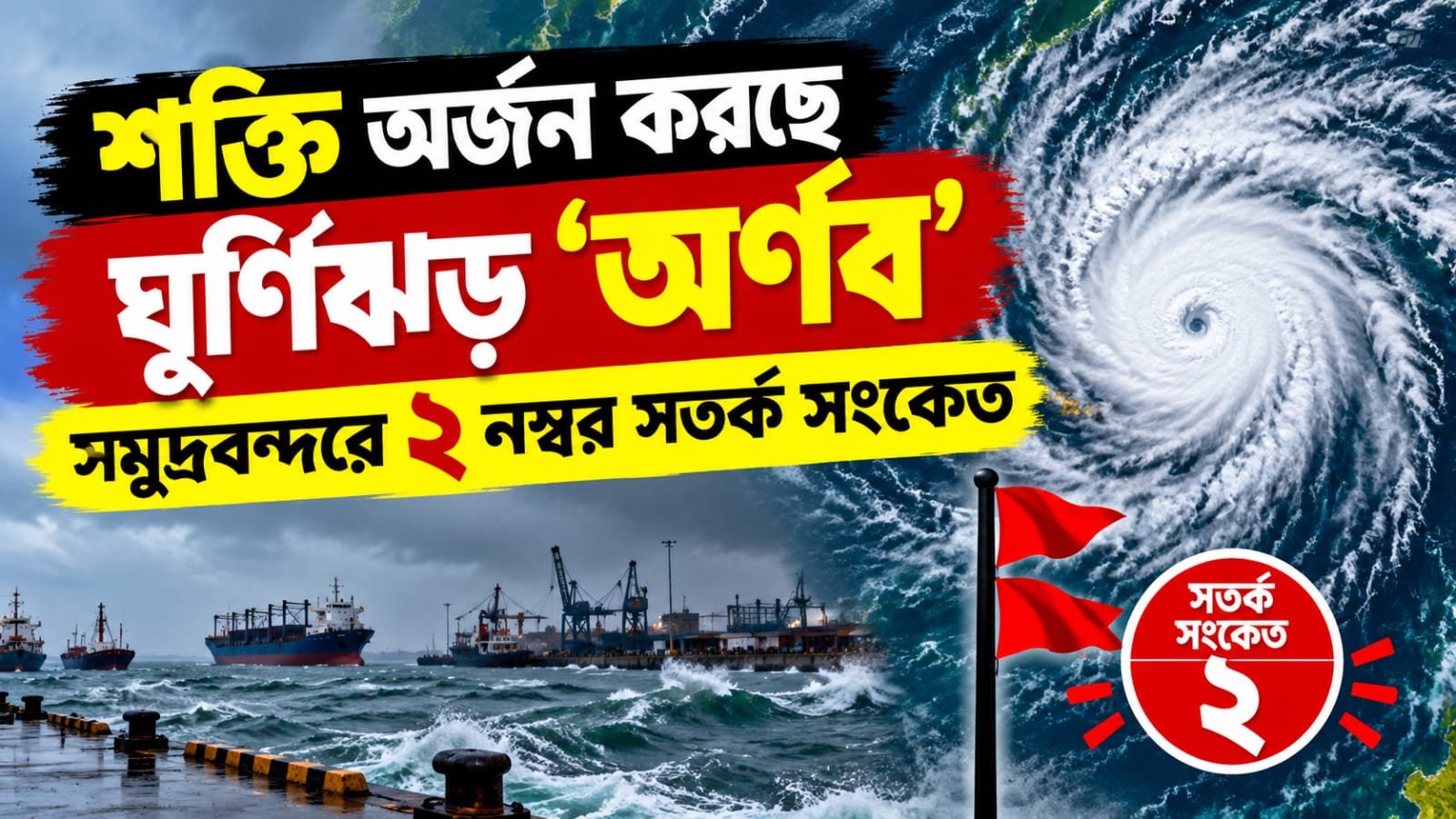 ঘূর্ণিঝড় অর্ণব শক্তি বাড়িয়ে প্রবল ঘূর্ণিঝড়ে পরিণত হতে পারে